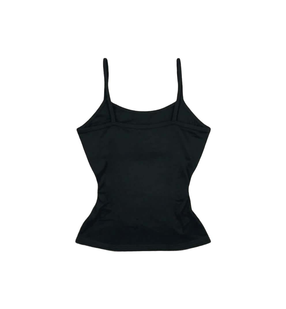 Vintage Rhinestone Tank Top - Black-Mkcyberr