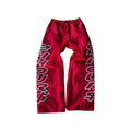 24HOURS baggy Y2K style nylon parachute track pants with embroidered logo