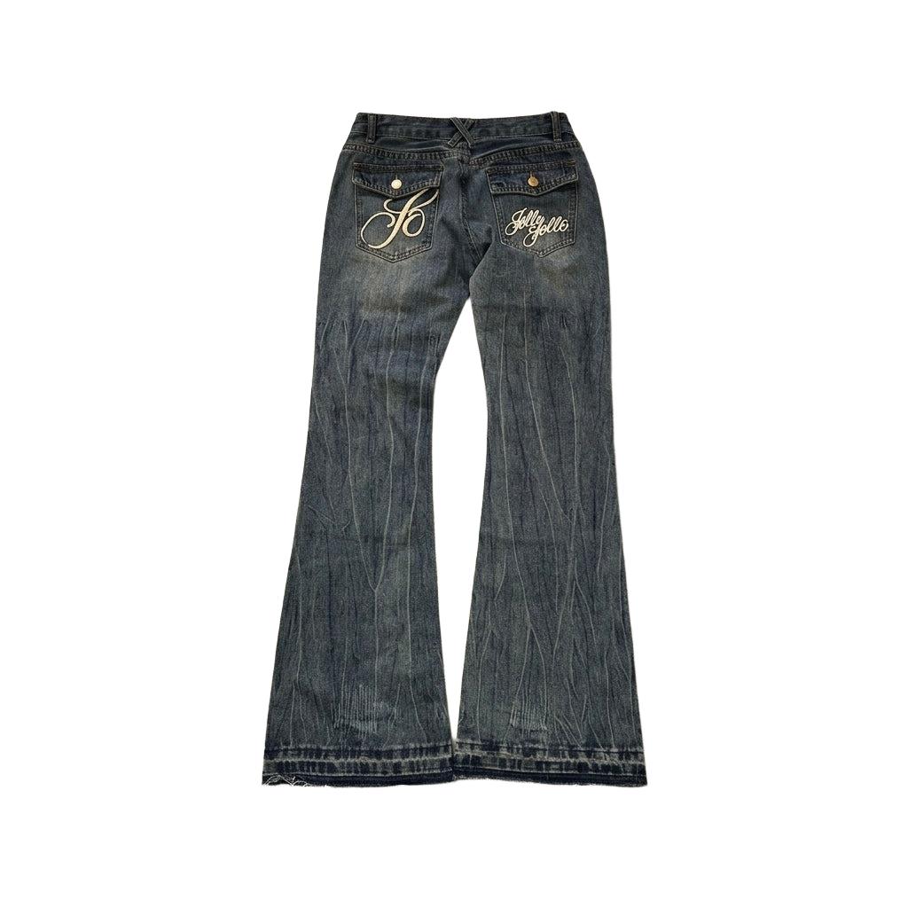 Vintage Y2K Low-Rise Bootcut Jeans – Iconic 2000s-Mkcyberr
