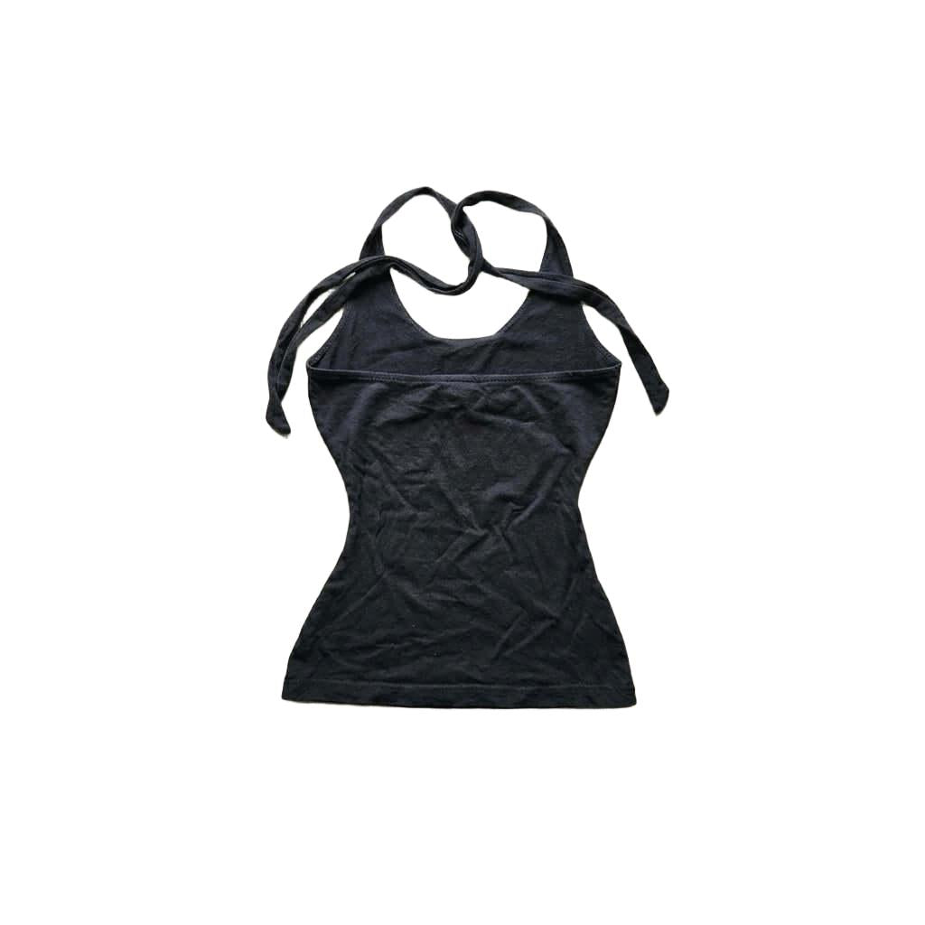 Black Halter Top with Asymmetric Floral & Graphic Print Elevate your style with our Black Halter Top with Asymmetric Floral & Graphic Print, featuring a chic asymmetric floral and urban graphic print. Stand out today