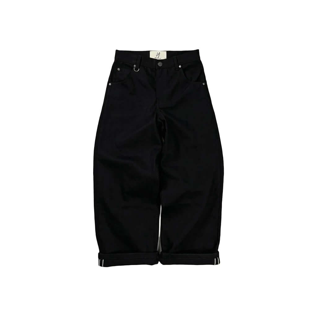 Black Wide Leg Selvedge Jeans Streetwear Edition Elevate your style with our Black Wide Leg Selvedge Jeans. Crafted from premium Patch Denim, these jeans offer comfort and flair for every occasion.