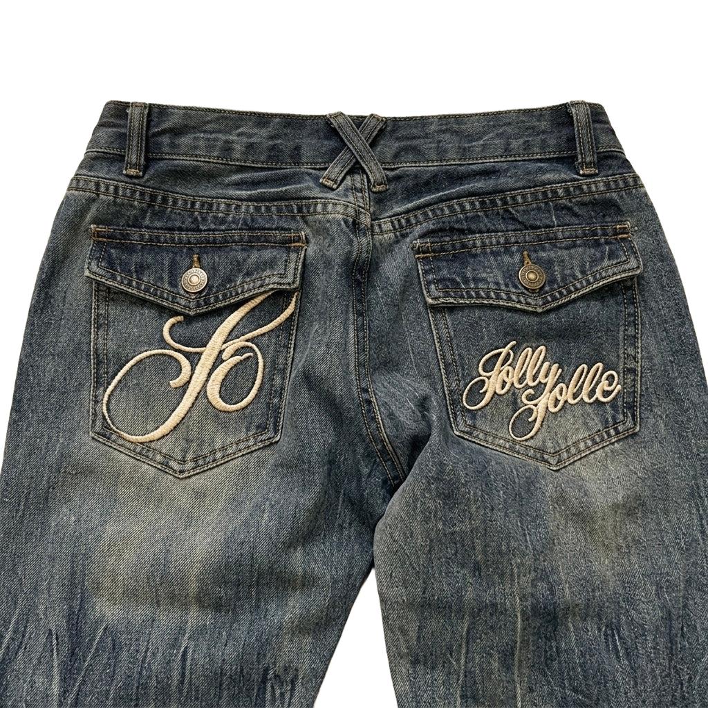 Vintage Y2K Low-Rise Bootcut Jeans – Iconic 2000s-Mkcyberr