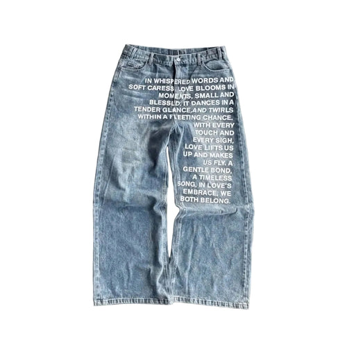 "In Whispered Words" Poetry Print Baggy Jeans-Mkcyberr