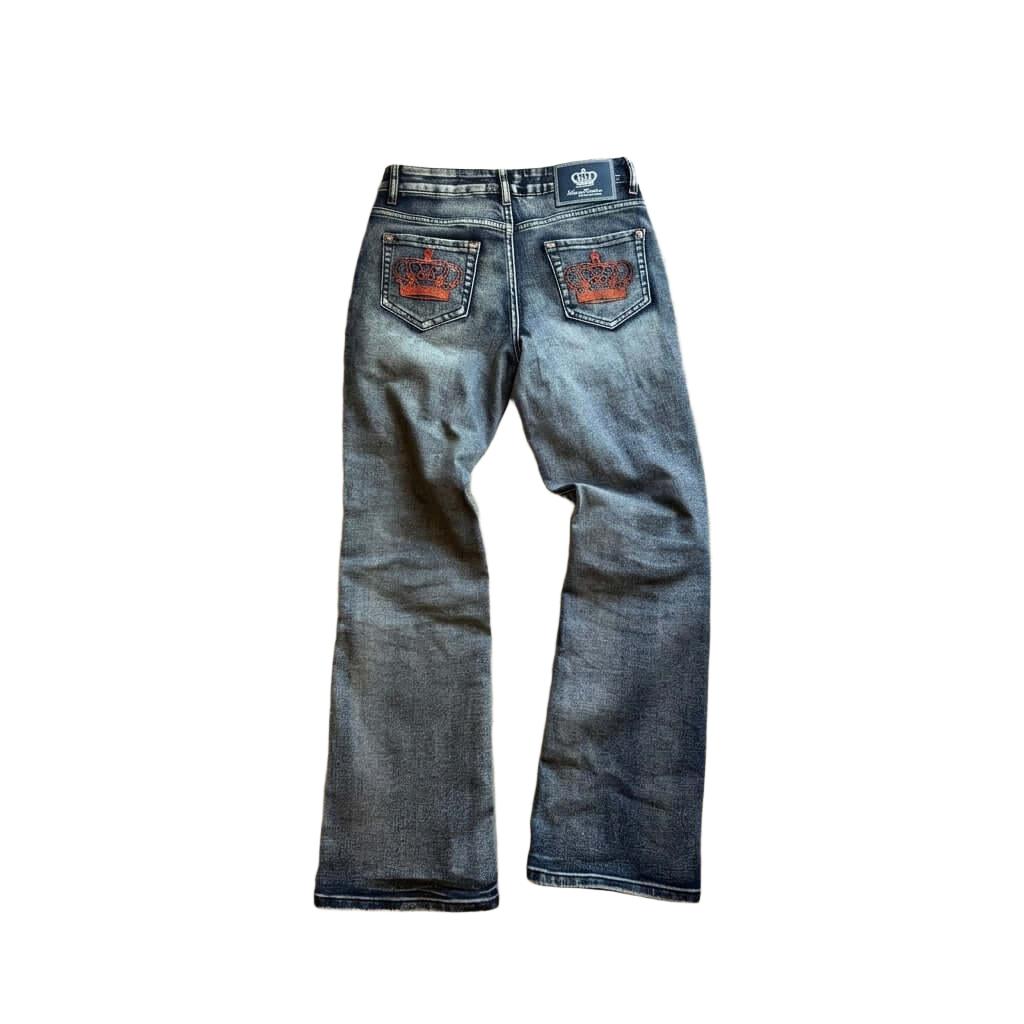 Bootcut Red Crown Rhinestone Edition-Mkcyberr