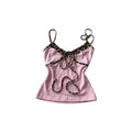 Pink Cami Top with Leopard Print Trim & Bow - Trendy Style Shop our Pink Cami Top with Leopard Print Trim & Bow for a playful, trendy look with a deep V-neck and stylish leopard print accents.