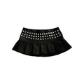 Studded Pleated Mini Skirt Punk-Mkcyberr