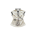Dragon Print Satin Top Vintage 2000s -Cheongsam Blouse Embrace the nostalgic vibe with our Andhevtag Dragon Print Satin Top. Perfect for Y2K enthusiasts, this stylish cheongsam blouse adds flair to any outfit.