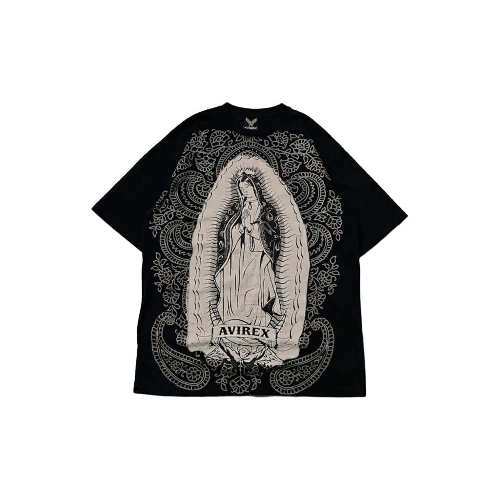 "Virgin Mary" Graphic T-Shirt – Premium Cotton Streetwear Tee - Black-Mkcyberr