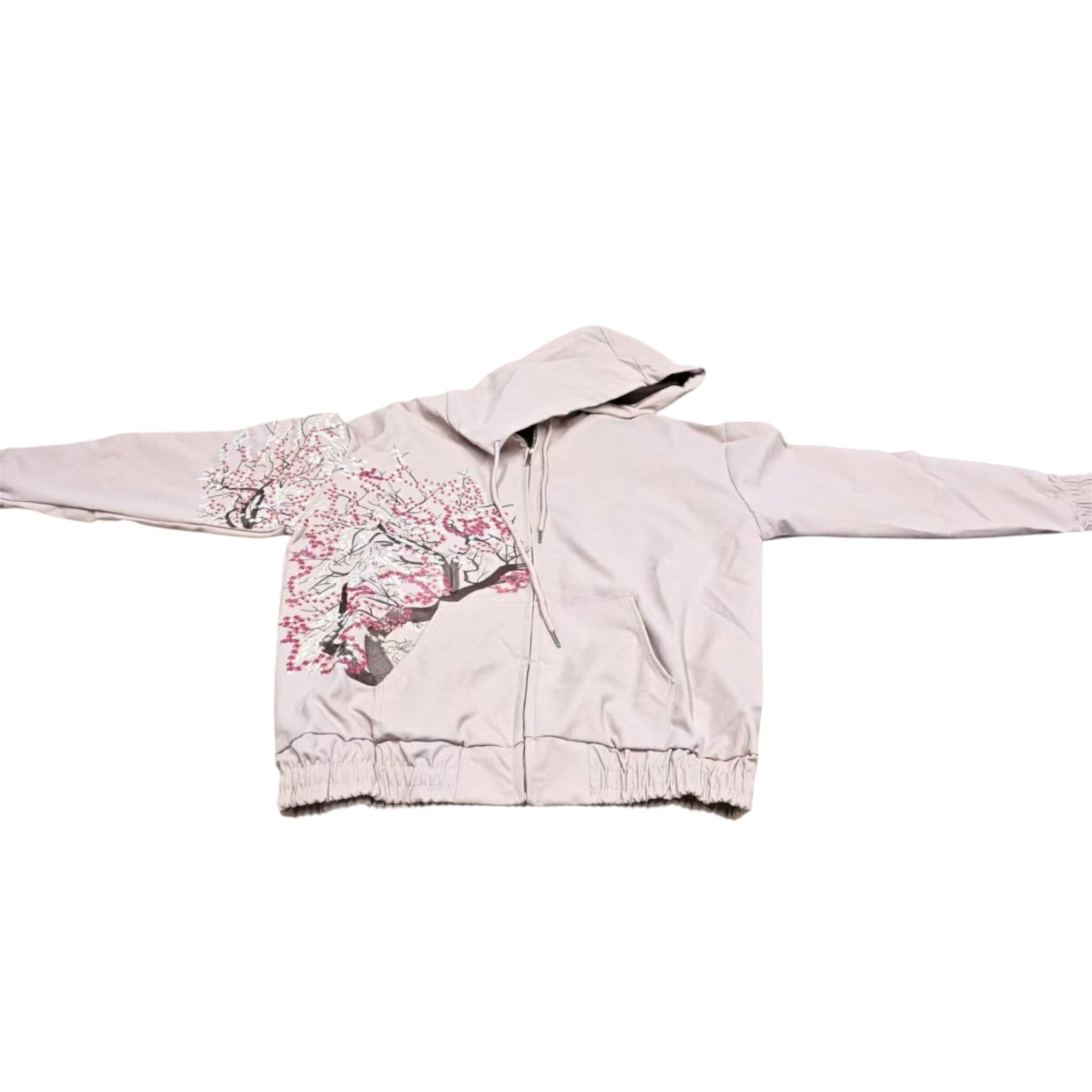 Pink Sakura Cherry Blossom Workwear Jacket – Heavyweight Canvas