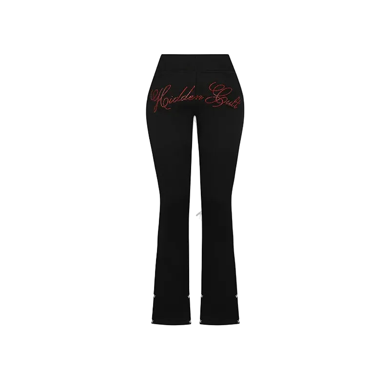 slim fit pants featuring back lettering details
