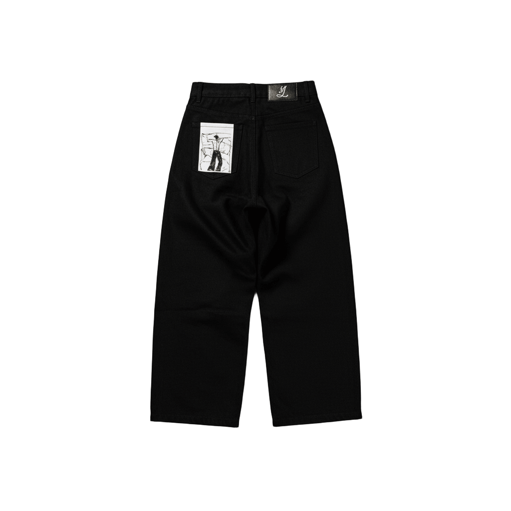 Black Wide Leg Selvedge Jeans Streetwear Edition Elevate your style with our Black Wide Leg Selvedge Jeans. Crafted from premium Patch Denim, these jeans offer comfort and flair for every occasion.
