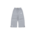 Boxy Panel Sweatpants Grey with Embroidered Graphics-Mkcyberr