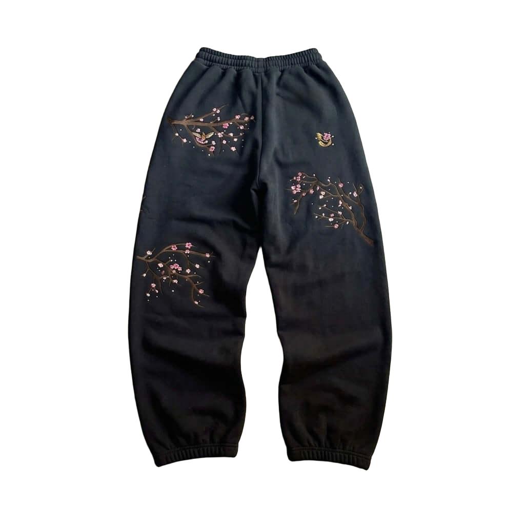 Unisex Y2K cherry blossom hoodie and pants matching set