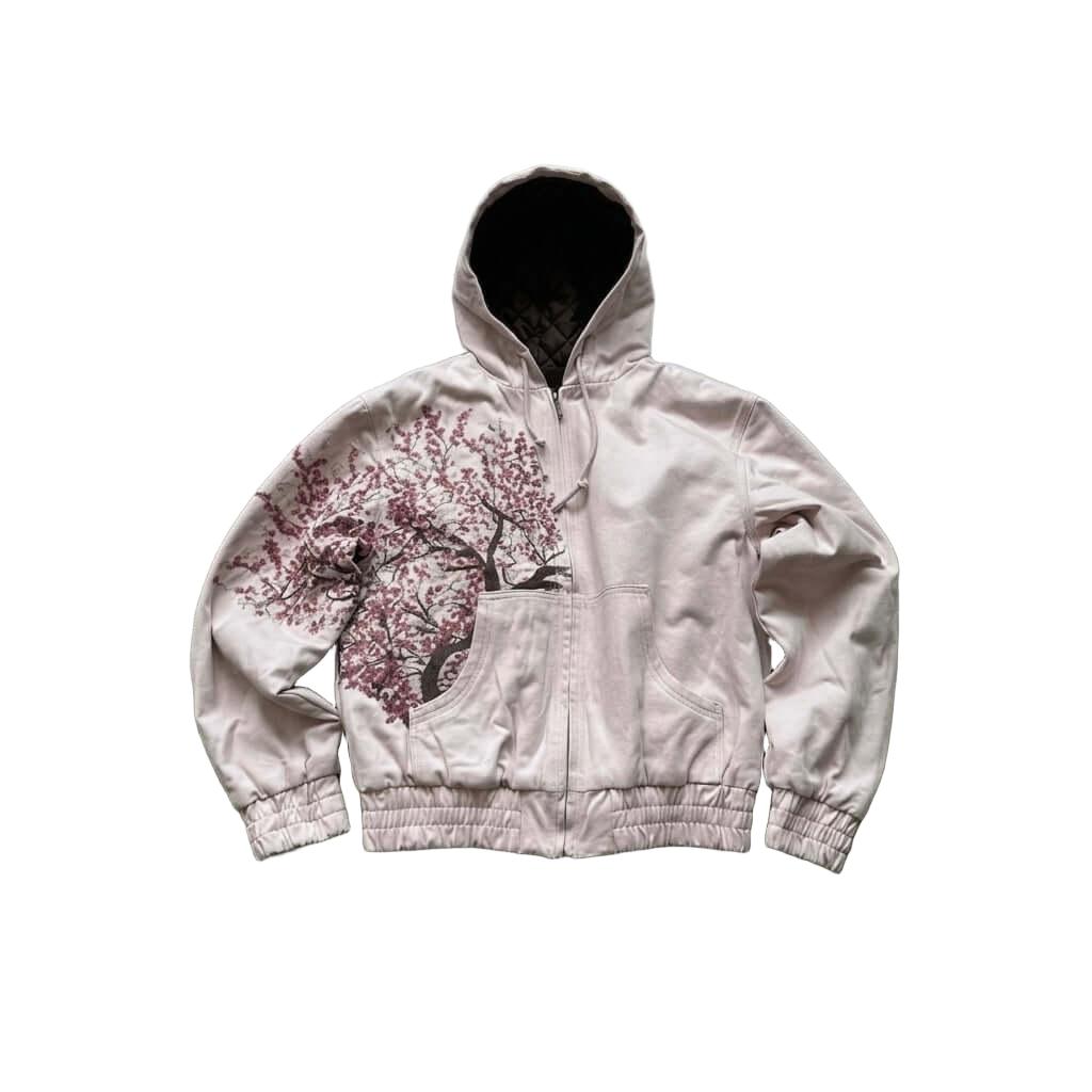 Cherry Blossom unisex Y2K hoodie and pants matching set with floral design
