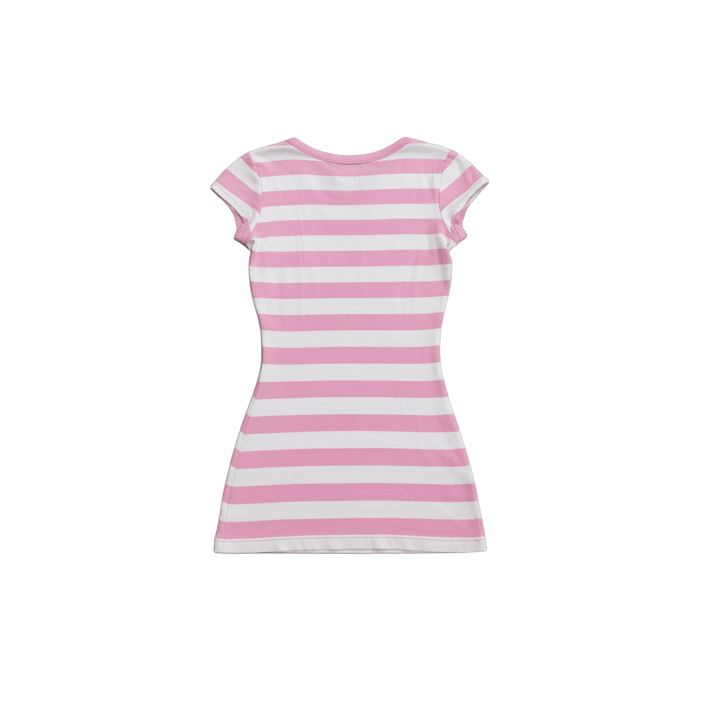 Vintage Pink Striped V-Neck Top - Stylish 2000s Fashion Elevate your style with our Vintage Pink Striped V-Neck Top featuring charming buttons. A perfect addition for a nostalgic 2000s vibe!