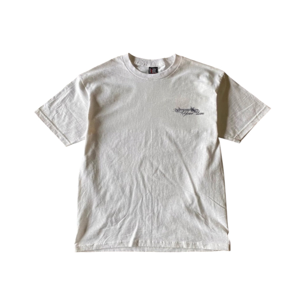 Y2Kk graphic oversized t-shirt with front tribal star print and bold back "Who Needs Your Love" design