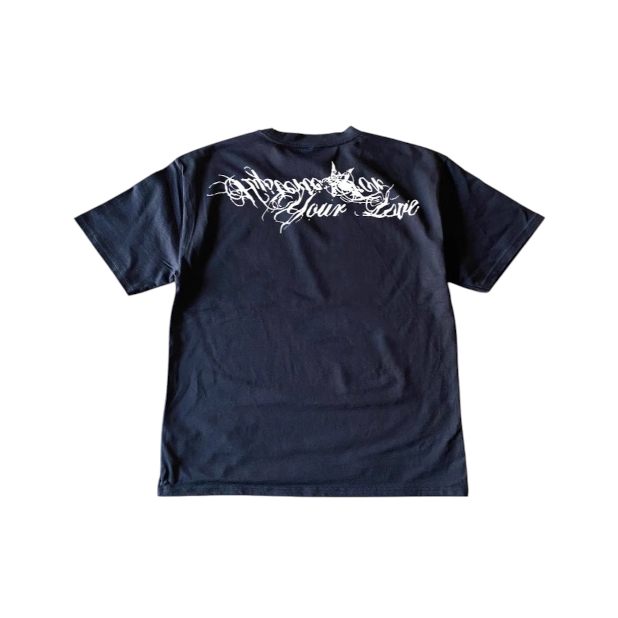 Y2Kk Graphic Oversized T-Shirt with tribal star chest print and "Who Needs Your Love" back graphic in relaxed fit cotton