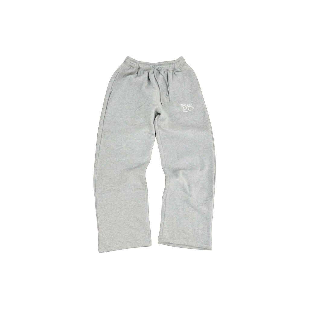 Y2K straight-leg baggy sweatpants with elastic waistband and streetwear style